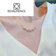 ROYALPRINCESS Seawater Pearl Necklace Gold Jewelry Smile Chain Neck Ornament Gypsophila Pendant Multiple Wearing Methods Clavicle Chain Golden Five 77 Points 5mmx45cm