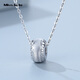 Miss JuJu pt950 platinum passepartout round bead pendant women's platinum transfer bead necklace single pendant 1.3-1.5g + delivery silver chain