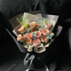 Flower delivery in the same city. Cappuccino rose bouquet. Birthday gift. Flowers for girlfriend, best friend and boyfriend. Flower delivery from flower shop. Date with you | 11 cappuccino roses and blue star flowers mixed and matched.