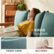 Lin's Home Nordic style solid wood fabric sofa new Chinese style living room simple three-seat straight small apartment sofa PK4K