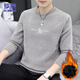 ROMON sweater men's autumn and winter velvet thickened round neck sweater clothes casual men's thermal clothing sweater