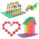 Snow flakes thickened large children's building blocks plastic educational puzzle for girls and boys kindergarten assembly toys 3 cm 500 pieces (bag) Snow flakes
