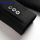 Romon contains cashmere + goose down lining, autumn and winter men's mid-length thickened suit collar woolen coat for men