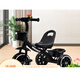Children's tricycle 1-3--2-6 years old large baby baby push bicycle kindergarten stroller stroller black push handle seat belt brake car music light e