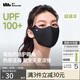 Beneunder sun protection mask women's sun protection mask anti-ultraviolet high value thin face mask black