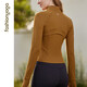 
Fansheng Yoga running fitness clothing for women slim waist-hugging short long-sleeved nude elastic sports jacket jacket cardigan FC12858 nude white M