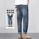 Baleno S&K series retro men's jeans new men's spring, autumn and winter plus velvet loose straight casual long pants nostalgic blue (regular) 32