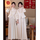 New Chinese-style bridesmaid dress for autumn and winter, new sister dress, bestie dress, wedding temperament, warm and slimming, can be worn in daily life, straight style S