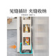 Fat Donglai's same style sandwich storage cabinet, bathroom storage rack, floor-standing trolley in the gap behind the bathroom door, kitchen wall, white five layers - with wheels, 22cm wide