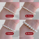 Drops of water form freshwater pearl bracelets, retractable elastic rope pearl bracelets, easy to wear and practical gifts, 7.3-8.3mm white pearls (Industry Specifications8-9mm)