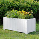 Flower box outdoor courtyard balcony vegetable planting plastic anti-corrosion flower trough extra large rectangular fence custom planting box white length, width and height 96*24*48cm