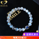 GONMCEAN Sri Lankan Moonstone Bracelet Women's Crystal Buddha Beads Bracelet Silver Jewelry Gift Labradorite Ice Blue Moon Kyanite 8mm