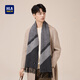 Heilan House Sheep Wool Winter Warm, Windproof and Cold Scarf for Men New Autumn Fashion Scarf for Boyfriend Gift Box, Sky Gray