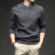 GOLDLION G+ goldlion autumn and winter thickened 530g men's long-sleeved sweater sweater warm bottoming shirt for young and middle-aged dad black S 165