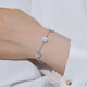 Meluxe peach blossom pt950 platinum bracelet honeycomb bracelet platinum chain birthday gift A style 6.86g-16+3cm
