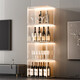 Yusenyi wine cabinet display cabinet home with glass cabinet living room wall cabinet storage cabinet second generation upgraded thickened 25 single door