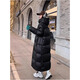 TJQ luxury high-end brand long down jacket for women 2025 winter new slimming Korean version thickened extreme cold warm jacket black M recommended 109~125Jin Jin equals 0.5 kg