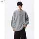 Yuexiang Henry Collar Sweater Men's Autumn Lazy Style Blended Retro Sweater Large Size Loose Versatile Sweater Jacket Trendy Gray M