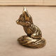 Huaiman pure brass fox ornaments small fox office living room desktop decoration tea pet car crafts copper seven-tailed fox (1 piece)