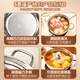 GEEGO304 stainless steel hot pot special pot soup pot hot pot basin induction cooker hot pot shabu-shabu pot household double-ear stew pot 304 steel hot pot with lid 32cm