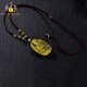 Bailuoqi Citrine Twelve Zodiac Zodiac Buddha Pendant Men's Necklace Zodiac Dragon Puxian Bodhisattva Pendant Amulet Dog/Pig Amitabha Bead Chain Style (Adjustable)