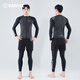 Snorkeling swimsuit two-piece men's large size jellyfish suit sun protection surfing suit quick dry dry surfing wet suit long men's blue gray zipper top + trousers two-piece set L (115-140Jin Jin equals 0.5kg)