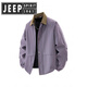 JEEP SPIRIT300Jin Jin is equal to 0.5kg. Jacket for men in spring and autumn, lapel top, loose and casual, fat man plus size men's plus size jacket, black plus velvet. L 100-120Jin Jin is equal to 0.5kg.