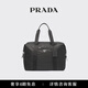 PRADA/Prada Gift Men's Re-Nylon and Saffiano Cow Leather Travel Bag Handbag Black