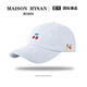 MAISON HYSAN Little Fox Embroidered Baseball Cap for Men and Women Korean Style Breathable and Fashionable Black Adjustable