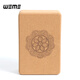 WEME high-density cork yoga bricks leg press auxiliary tools fitness yoga dance Pilates non-slip exercise bricks wood color 22.6*15*7.5cm (750g/Shore hardness 80)