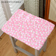 Rectangular bench, small square stool cushion, stool cover, dressing table stool cover, student cushion chair cover, small flower cloth (pink flower) double layer quilted, suitable for all seasons, suitable for stool covers with a stool surface of 24*34 cm