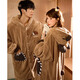 Gongdie Thermal Storage Capibala Autumn and Winter Couple Pajamas Women's Thickened Coral Velvet Cartoon Men's Home Clothes Capibala Pajamas Set Men's 2XL (Recommended 140-160 Jin Jin equals 0.5 kg)