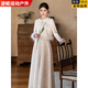 MPPMCK light luxury high-end new Chinese style winter engagement toast dress female bride Xiaoxiangfeng certificate registration white dress day white M