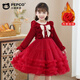 Piggy Banner (PEPCO) girls dress winter skirt children's tutu skirt girl winter dress fashionable princess dress red 130