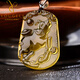 Ugli Brazilian Natural Citrine Twelve Zodiac Pendants Men and Women Necklaces Ox, Chicken Snake Sheep Dog Monkey Tiger Pendant Amulet Zodiac Dog with Bead Chain Style