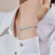 Meluxe peach blossom pt950 platinum bracelet honeycomb bracelet platinum chain birthday gift A style 6.86g-16+3cm