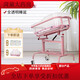 Universal hospital crib confinement center cart same style as newborn confinement center cart Regular transparent basin pink Regular transparent basin pink Single-sided wheel (including mosquito net mattress)