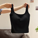 American hot girl vest with breast pads and suspenders for women 2025 summer new all-in-one underwear outer top white M 95-105Jin Jin is equal to 0.5 kg