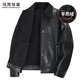 Mark Huafei Heavy Velvet Lapel Jacket Men's 2025 Autumn and Winter New Trendy PU Warm Imitation Sheep Velvet Jacket 6306 Black 001 M 170