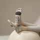 2025 new style cowhide non-slip wear-resistant split toe socks yoga socks for women's Pilates training special five-toe socks gray + black + elegant purple three pairs