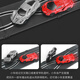 Jia Shi Tracción en las cuatro ruedas Paso elevado de doble vía Pista de carreras de autos Diapositiva Tracción en las cuatro ruedas Casa Tren pequeño Coche eléctrico con control remoto para niños 18,1 metros Pista grande totalmente mejorada Coche de carreras Lafa con modelo eléctrico de coche + modelo manual de manivela + 4 coches + libertad de pista