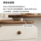 Shengjiang Liangcai dressing table cream style 2025 new solid wood painted drawer cabinet integrated bedroom bedside table modern simple storage cabinet walnut handle three drawer cabinet + 1 meter dressing table + stool E0 grade solid wood multi-layer board