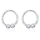 Wanfulong PT950 platinum niche light luxury earrings simple earrings plain hoops 2025 new hot style birthday gift for girlfriend Platinum PT950 niche light luxury plain hoop earrings 1.63g