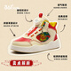 361 Children's sneakers 2026 spring men's and women's school high-top soft elastic button buckle sports shoes red 36