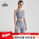 ALO YOGA fitness clothing set women's shock-proof one-piece vest high-looking Pilates training sports yoga clothing navy blue one-piece chest pad vest XL