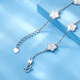 Meluxe Pt950 platinum bracelet flower platinum bracelet for women birthday gift for girlfriend, about 6.74g-16+3cm