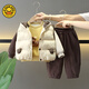 G.duck Little Yellow Duck Boys Winter Clothes Plush Three-piece Set 2025 New Beige 120 cm