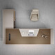 Light luxury boss desk office desk simple modern leadership office furniture executive desk president manager desk and chair combination 2.0 meters luxury double cabinet boss desk
