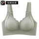 Shantou Lincun Pilates Bra Thin Pilates Black Bandage Upgraded Fully Fixed Body Cup Bra Thin Seamless No Steel Ring Gathering Light Bean Green 2XL (Recommended 135-150 Jin Jin equals 0.5 kg)