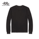 RRL Мужская одежда Классическая хлопковая майка Генри Рубашка RL93813 001-BLACK XS